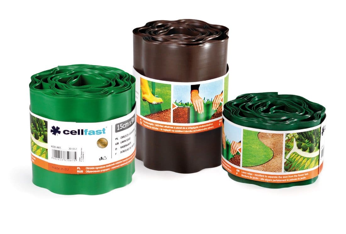 Kantduk Plast För Gräsmattor M.m. Marrone 15 Cm X 9m