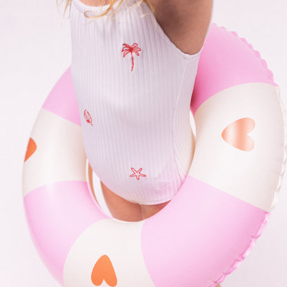 Salvagente Swim Essentials - Rosa - Cuori accoglienti - Ø 55 cm