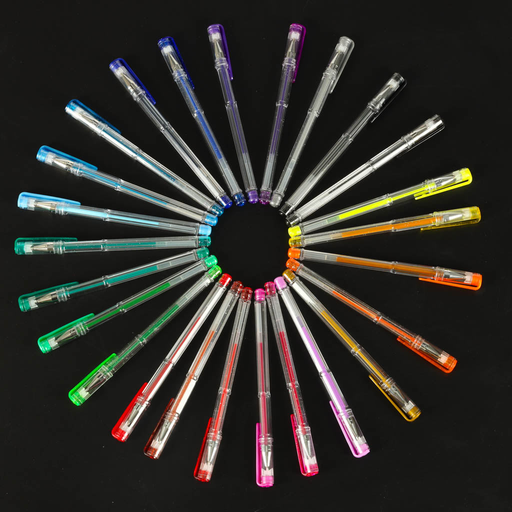 Color Glitter Gel Pens Set Of 25pcs.