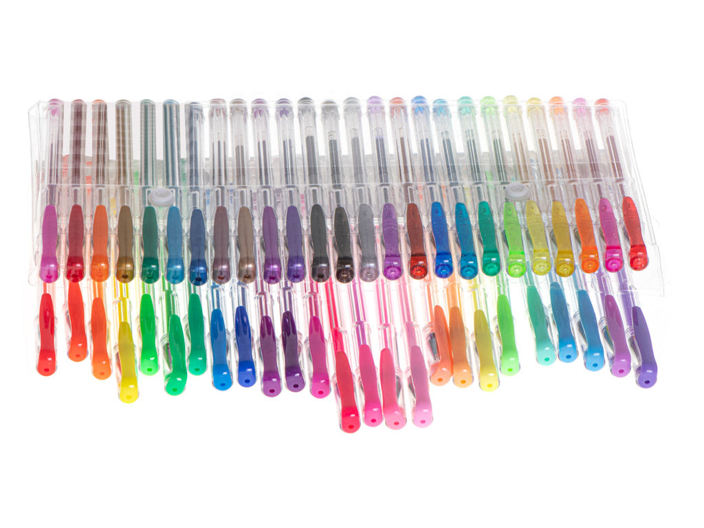 Stylos gel à paillettes de couleur, lot de 50 pièces.