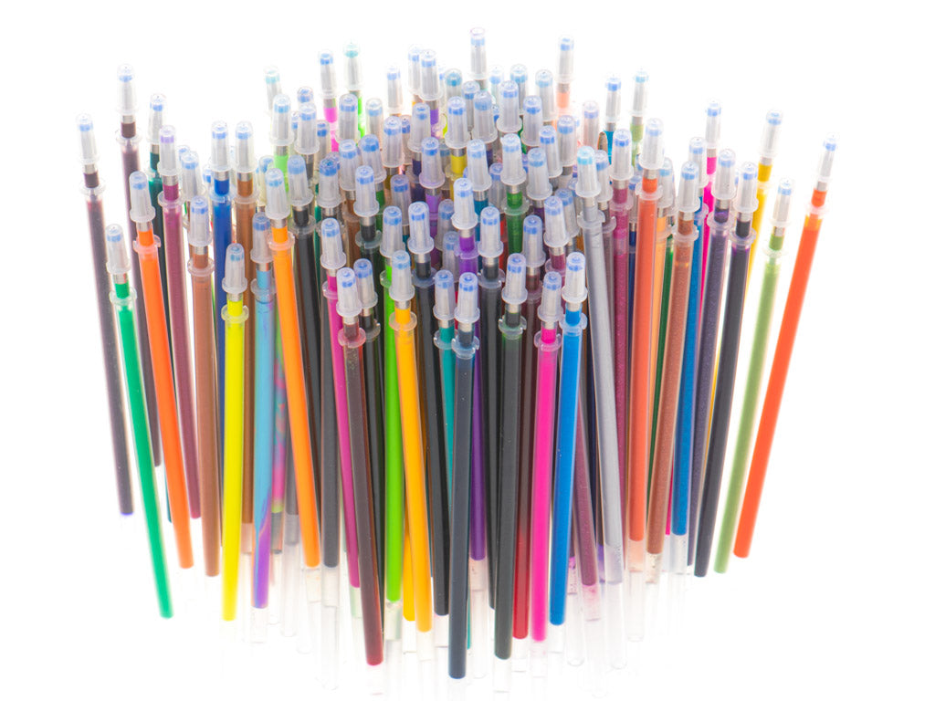 Color Gel Pens In Case 120pcs + 120 Refills