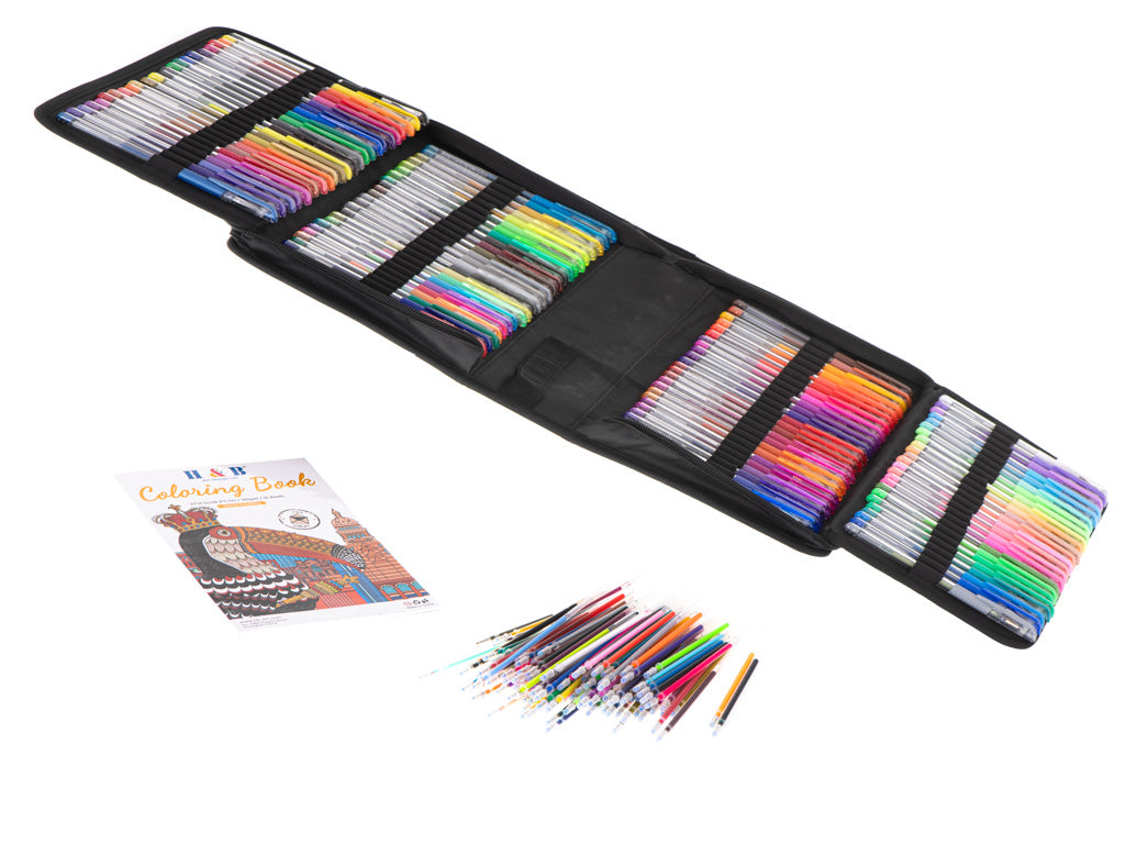 Color Gel Pens In Case 120pcs + 120 Refills