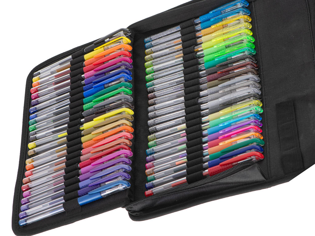 Color Gel Pens In Case 120pcs + 120 Refills