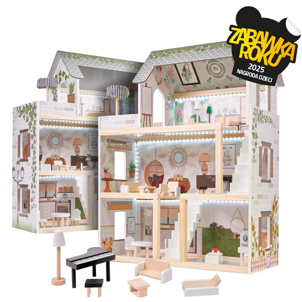 Lulilo Floro Boho Led Wooden Dollhouse