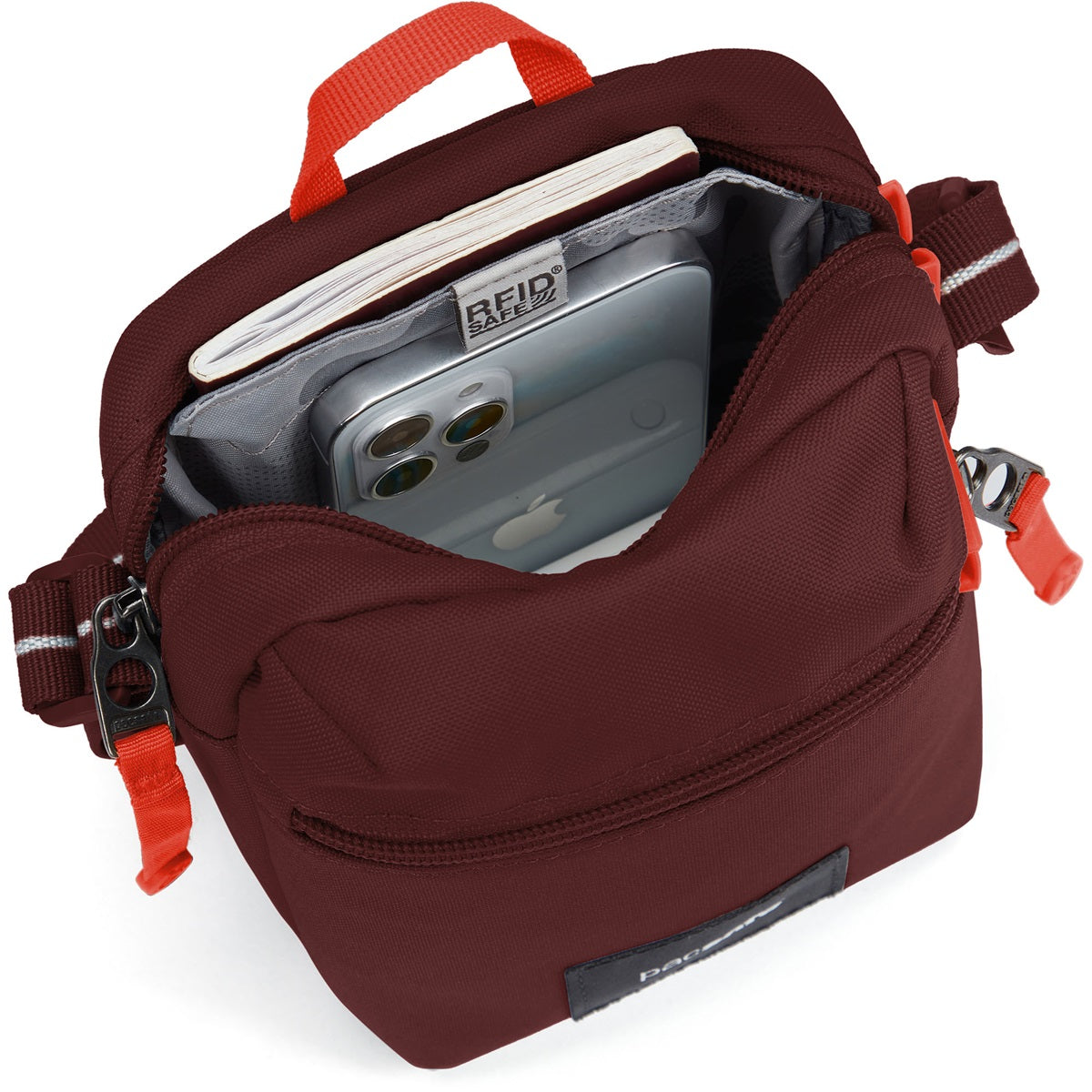 Pacsafe Go Micro Crossbody Garnet Red