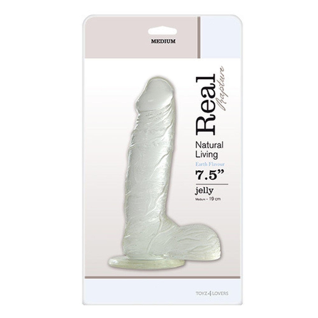 Dildo Realistic Veining Suction Cup 19 Cm Transparent