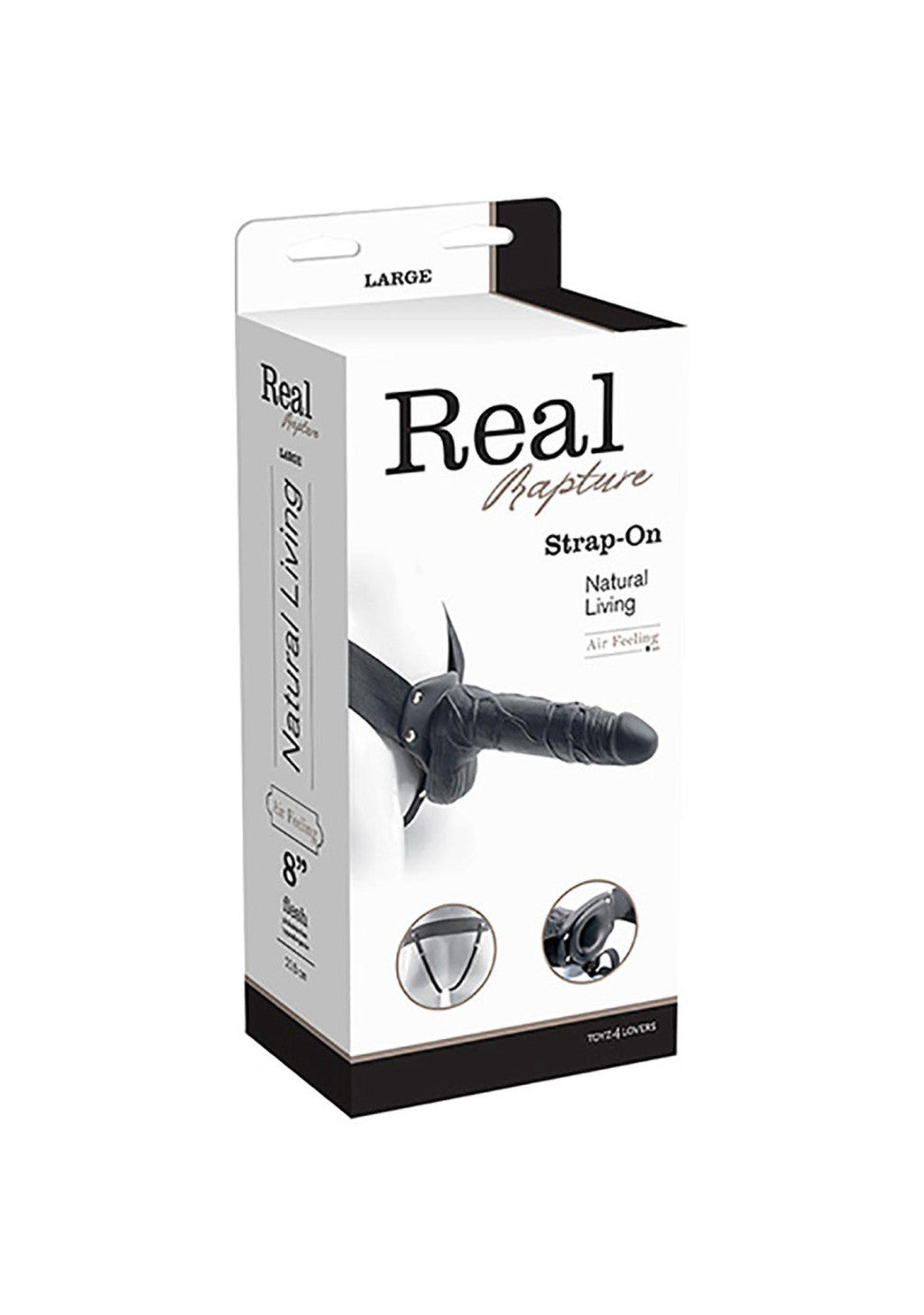Sex Toy Black Hollow Strap-on Penis With Balls And Adjustable Strap