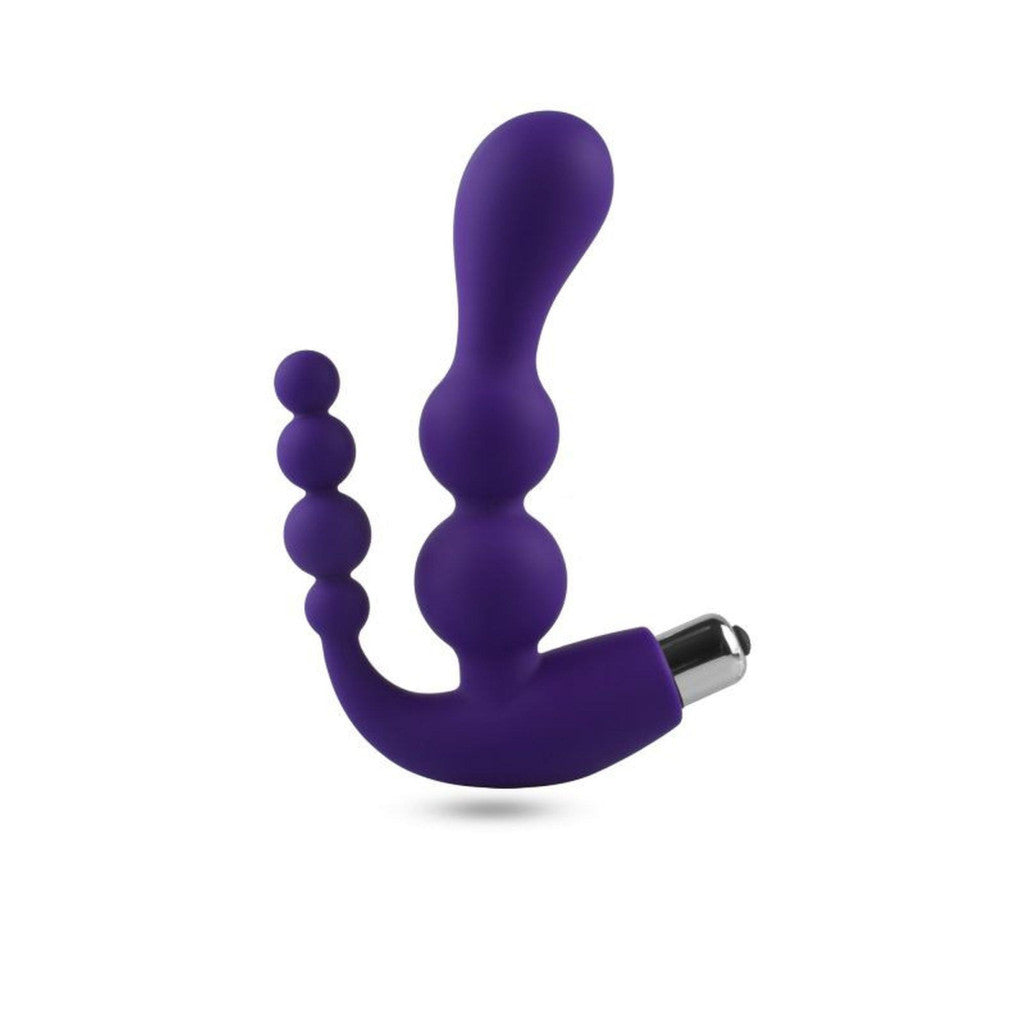 Anal Plug Vibrating Waterproof 15.5 Cm Purple Silicone