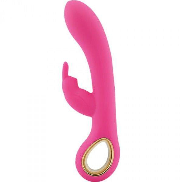 Vibrator With Bunny Stimulator 10 Modes Usb Charging - Pink
