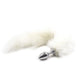 Anal Plug With Long White Faux Fur Tail 7 Cm