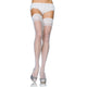 Leg Avenue – White Thigh Highs With Silicone And Lace