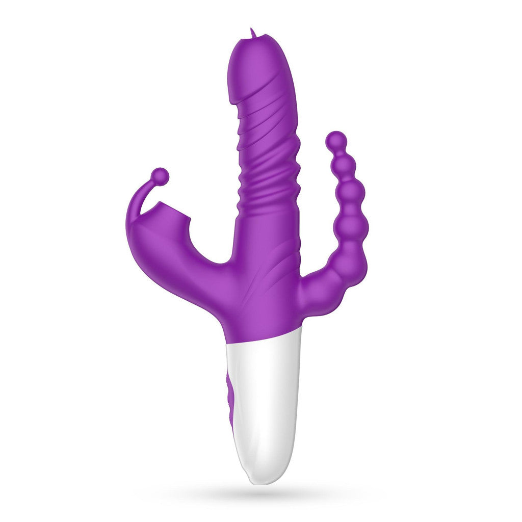 Crushious Vibrator Multifunctional G-spot Clitoris Anal Stimulation 23 Cm Black