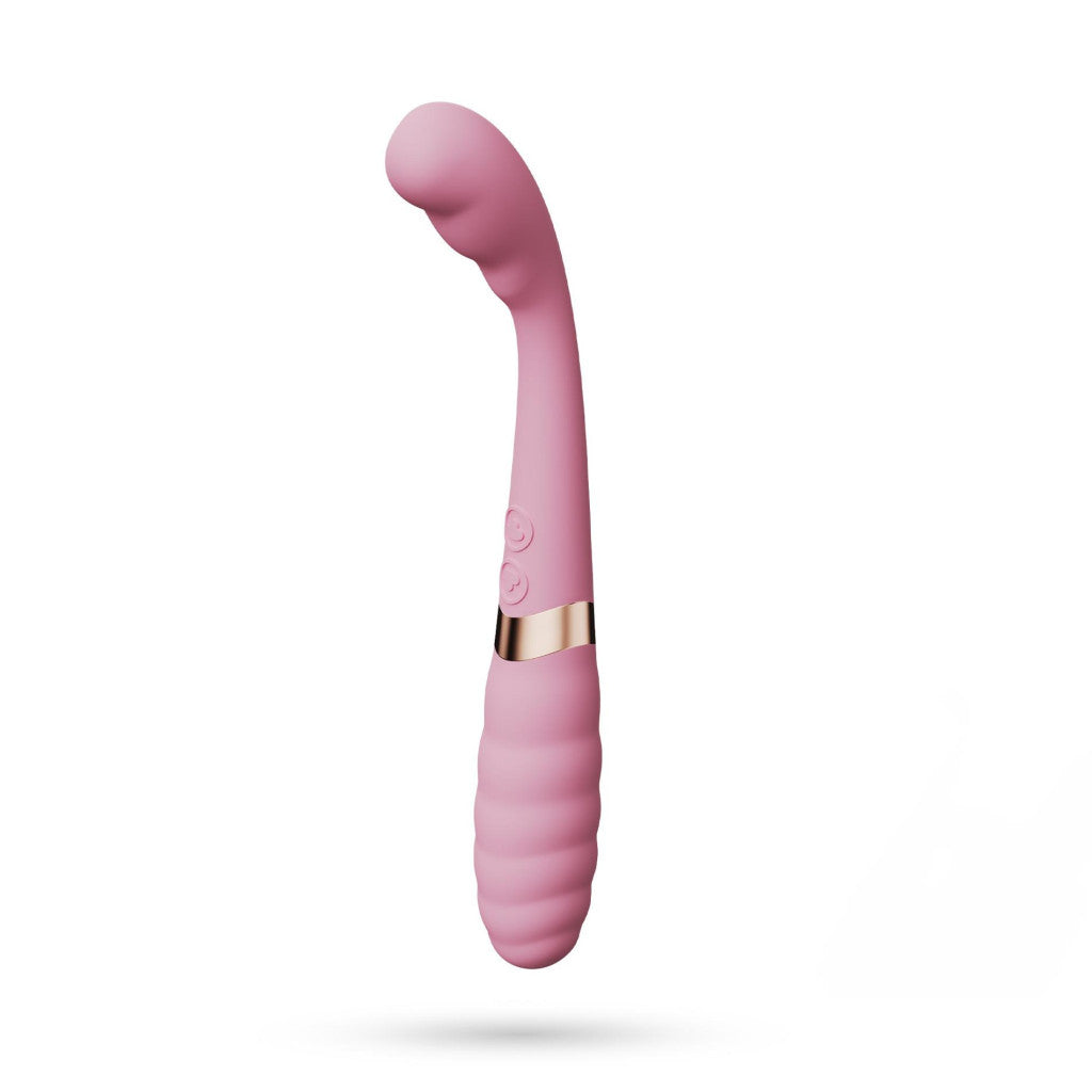 Crushious Vibrator Dual Stimulation 20 Cm Rose Gold