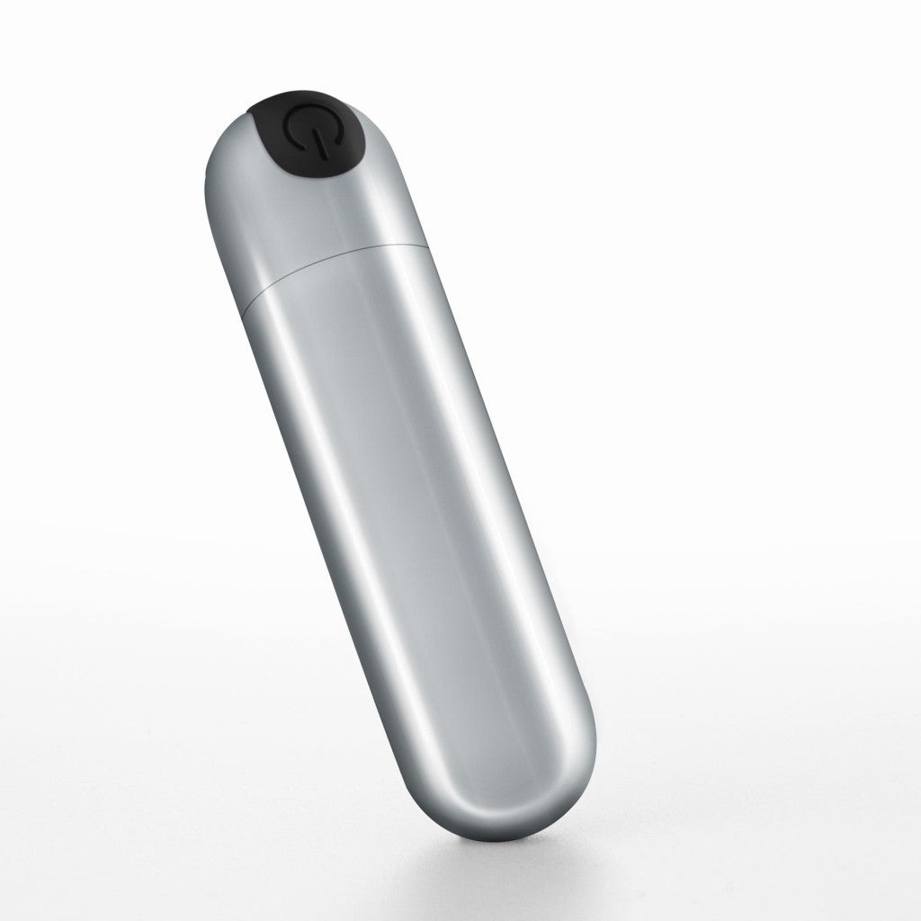 Crushious Vibrator Vibrating 10 Modes Usb Charging Silicon 7.6 Cm Silver