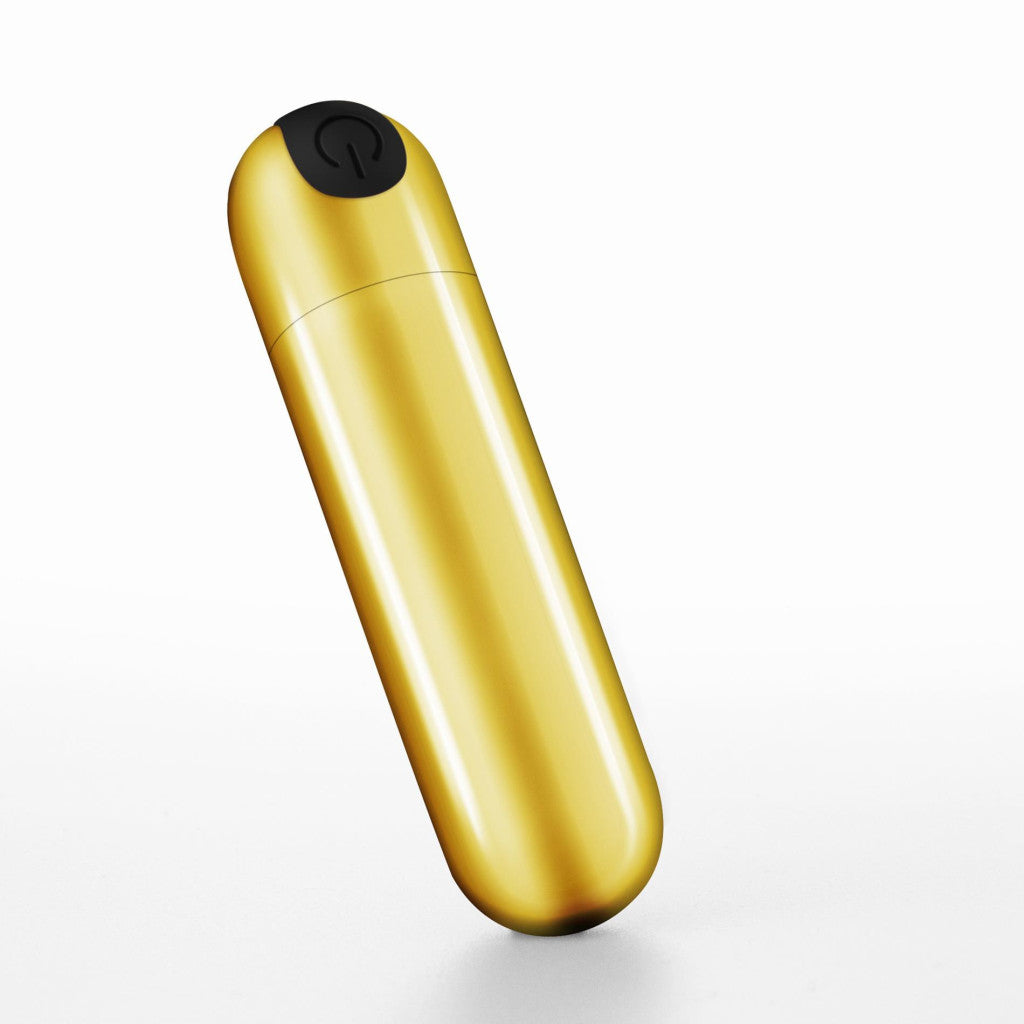 Crushious Vibrator Vibrating 10 Modes Waterproof 7.6 Cm Gold