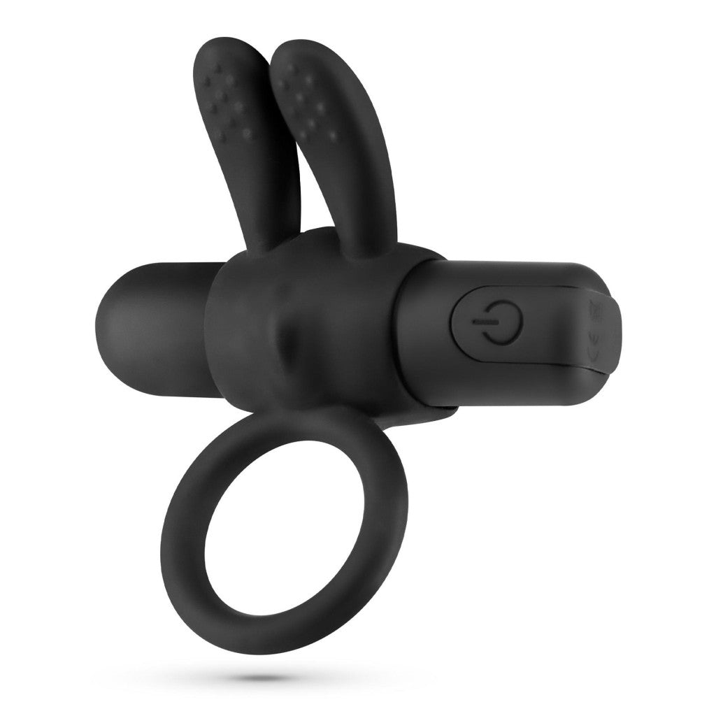 Crushious Penis Ring Rechargeable 10 Mode Vibration 7.8 Cm Black
