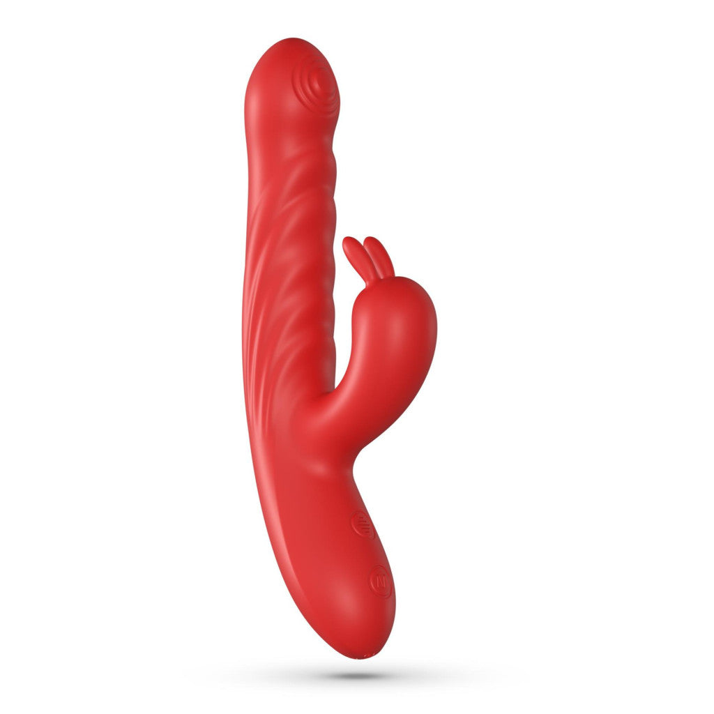 Crushious Vibrator Vibrating Thrusting 21.5 Cm Red