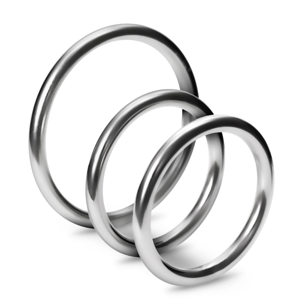 Crushious Penis Ring Set Metal Hot And Cold 3.8-5 Cm