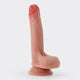 Crushious Dildo Extra Strong Suction Cup Flexible Waterproof 19 Cm Liquid Silicone Flesh Color