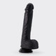 Crushious Dildo Strong Suction Cup Flexible Waterproof 22 Cm Black