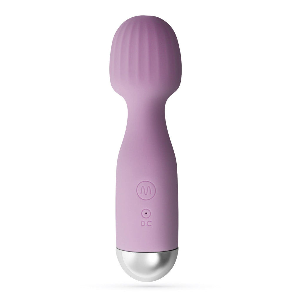 Crushious Wand Vibrator 10 Modes Waterproof Usb Rechargeable 15 Cm Purple