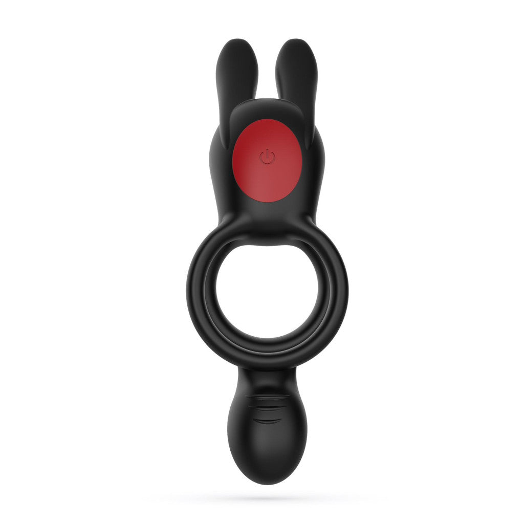 Crushious Silicone Penis Ring With Remote Control 9 Vibration Modes 16 Cm Black