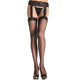 Leg Avenue - Black Stockings With Lace Garters