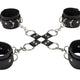 Leather Hand And Foot Restraints - Black Touch For Pleasure