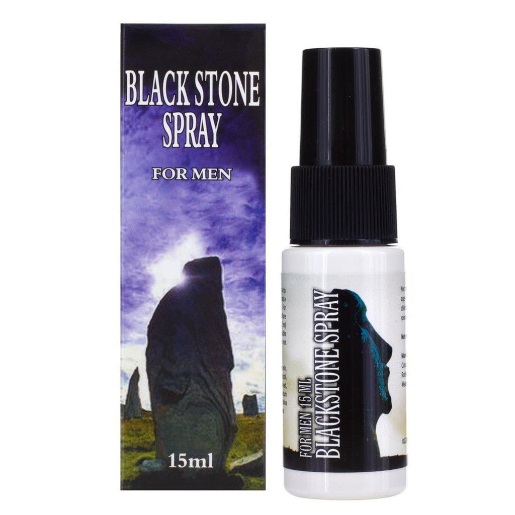 Black Stone Spray Delaying Intimate Spray For Men 15 Ml Black
