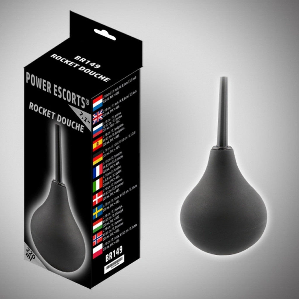 Anal Shower With Flexible Head 220 Ml Black Large Size