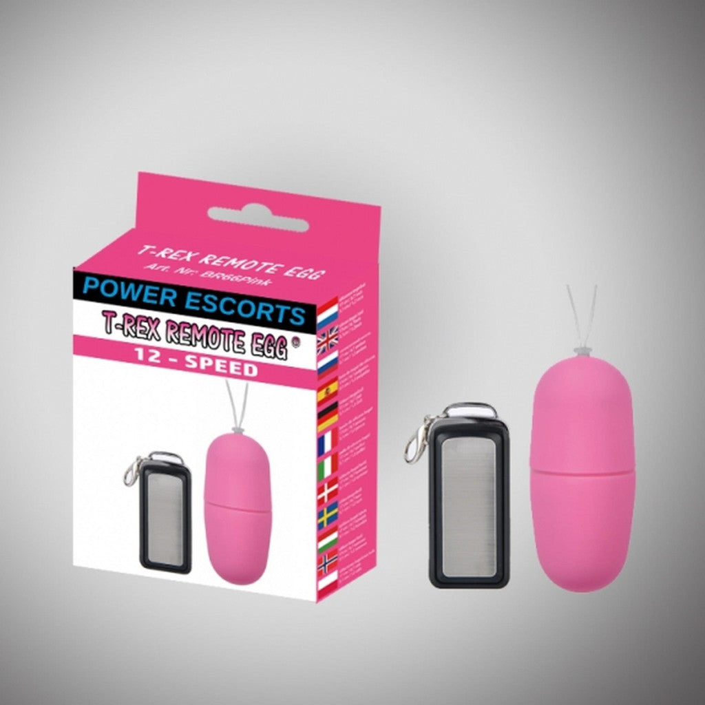 T Rex Vibrating Egg Remote Control 12 Speeds Pink