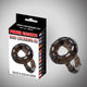 Penis Ring Double Stimulator 5.5 Cm And 4.5 Cm Black