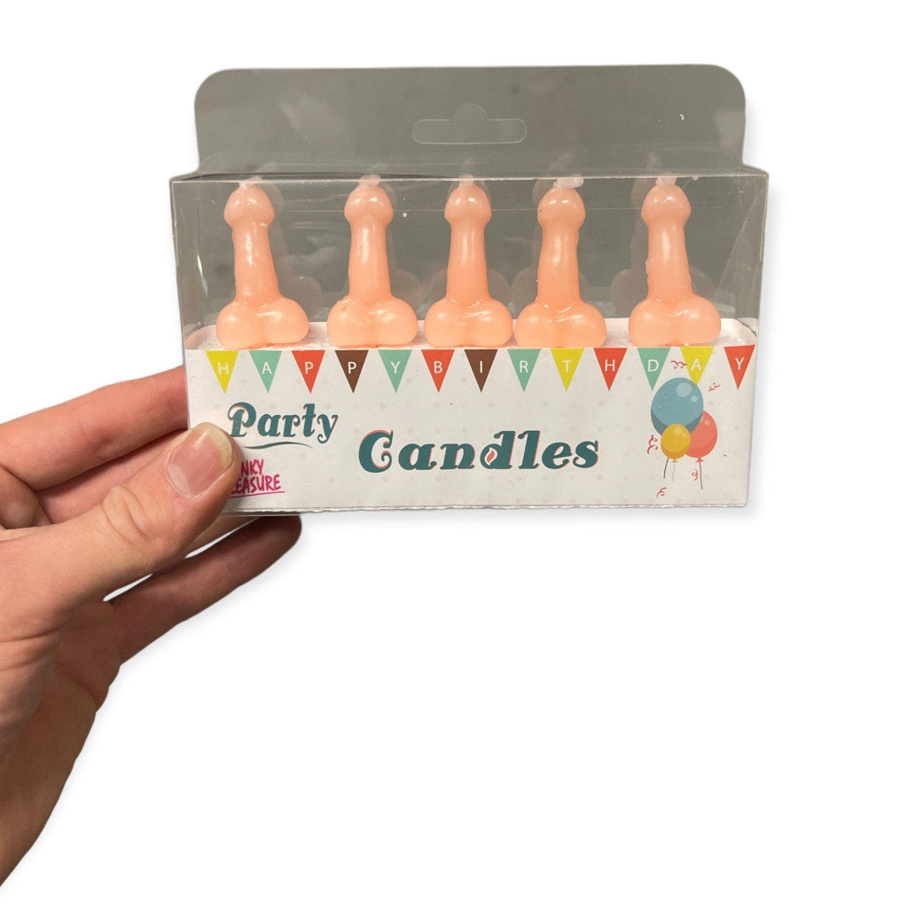 Party Penis Candles 5 Pcs Flesh Colored