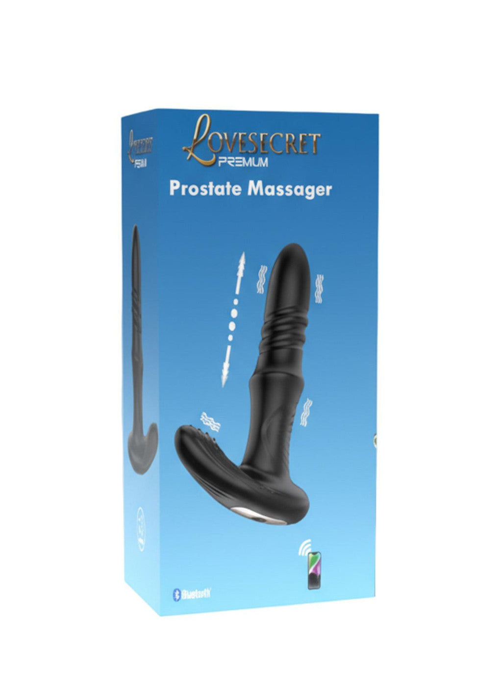 Lovesecret Prostate Massager App Control Up-down Movement 12 Cm Black