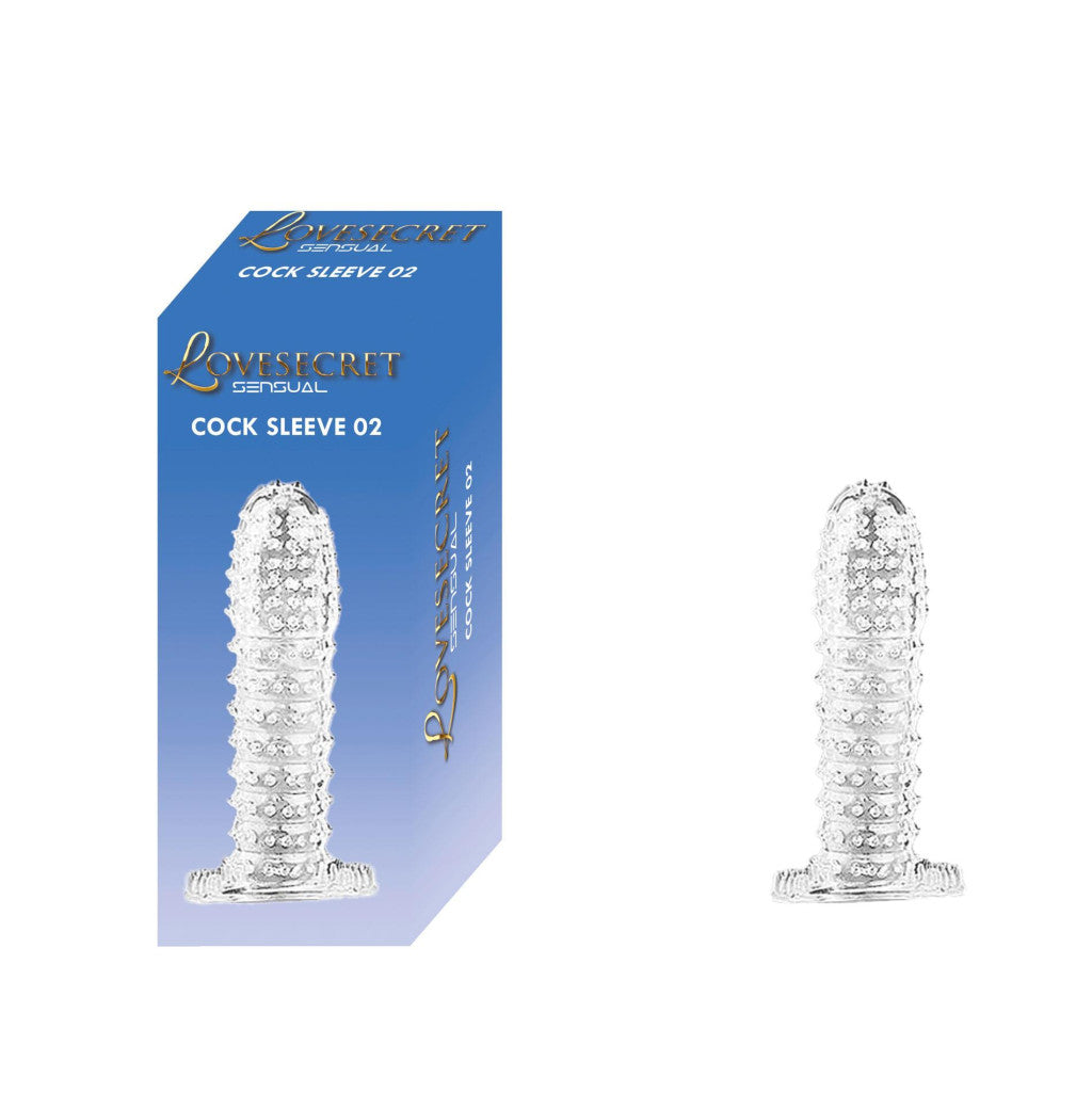 Lovesecret Penis Sleeve Woven Spiked 12.5 Cm Transparent