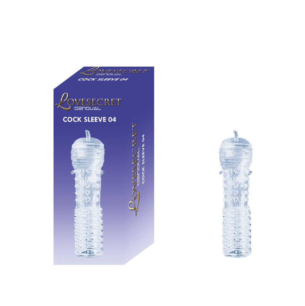 Lovesecret Penis Sheath Textured Transparent 12.5 Cm