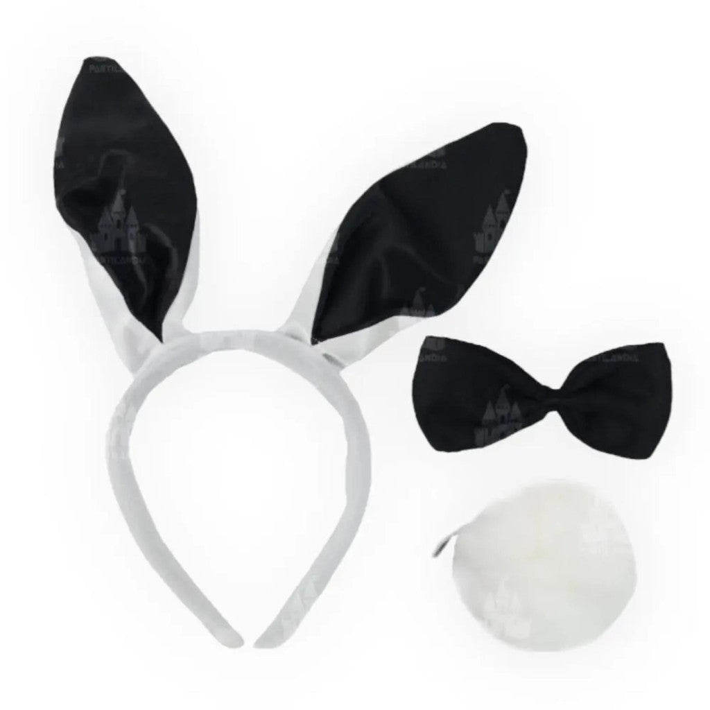 Sex Toy Role Play Set Soft Bunny Tail And Tiara White