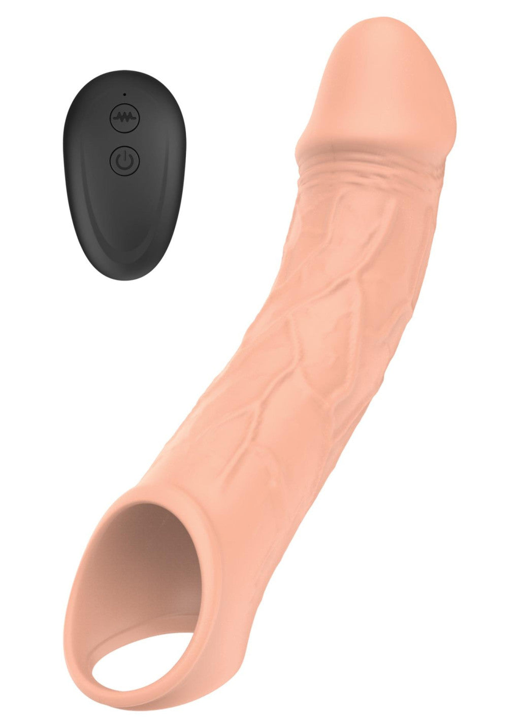 Sex Toy Vibrating Attachment 10 Vibration Modes Remote Control Usb Charging 5 Cm Long Black