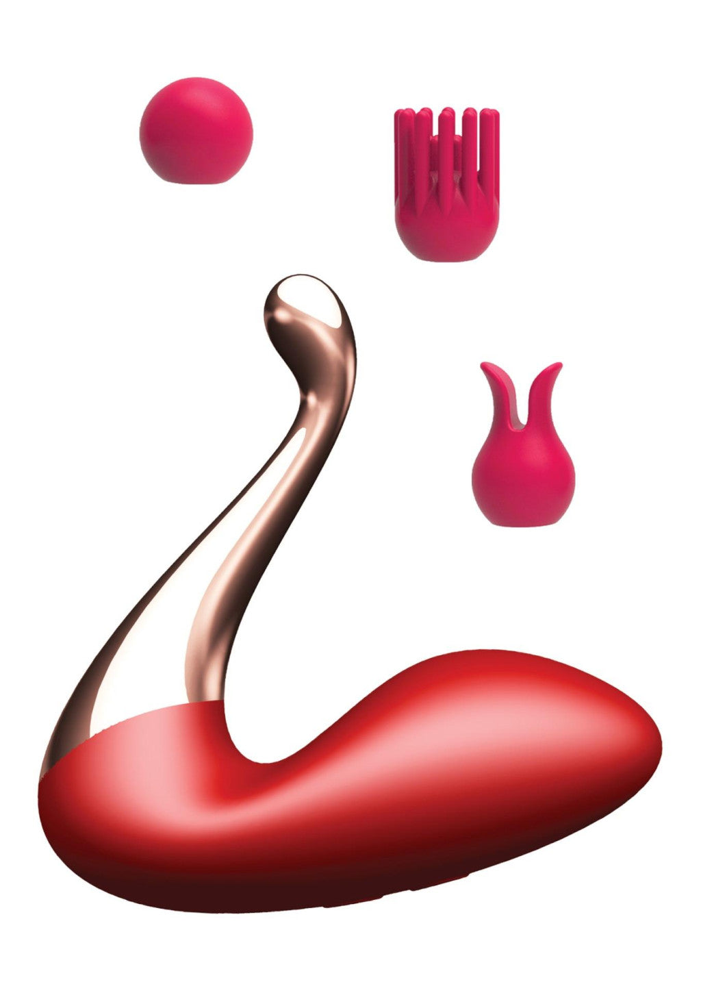 Swan Vibrator Double Vibration 9 Functions Remote Control Waterproof Usb Charging Black