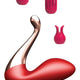 Swan Vibrator Double Vibration 9 Functions Remote Control Waterproof Usb Charging Black