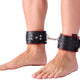 Padded Leather Handcuffs – Black And Red Intimate Accessory