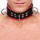 Leather Necklace With 3 Red D-rings – Stylish Accessory