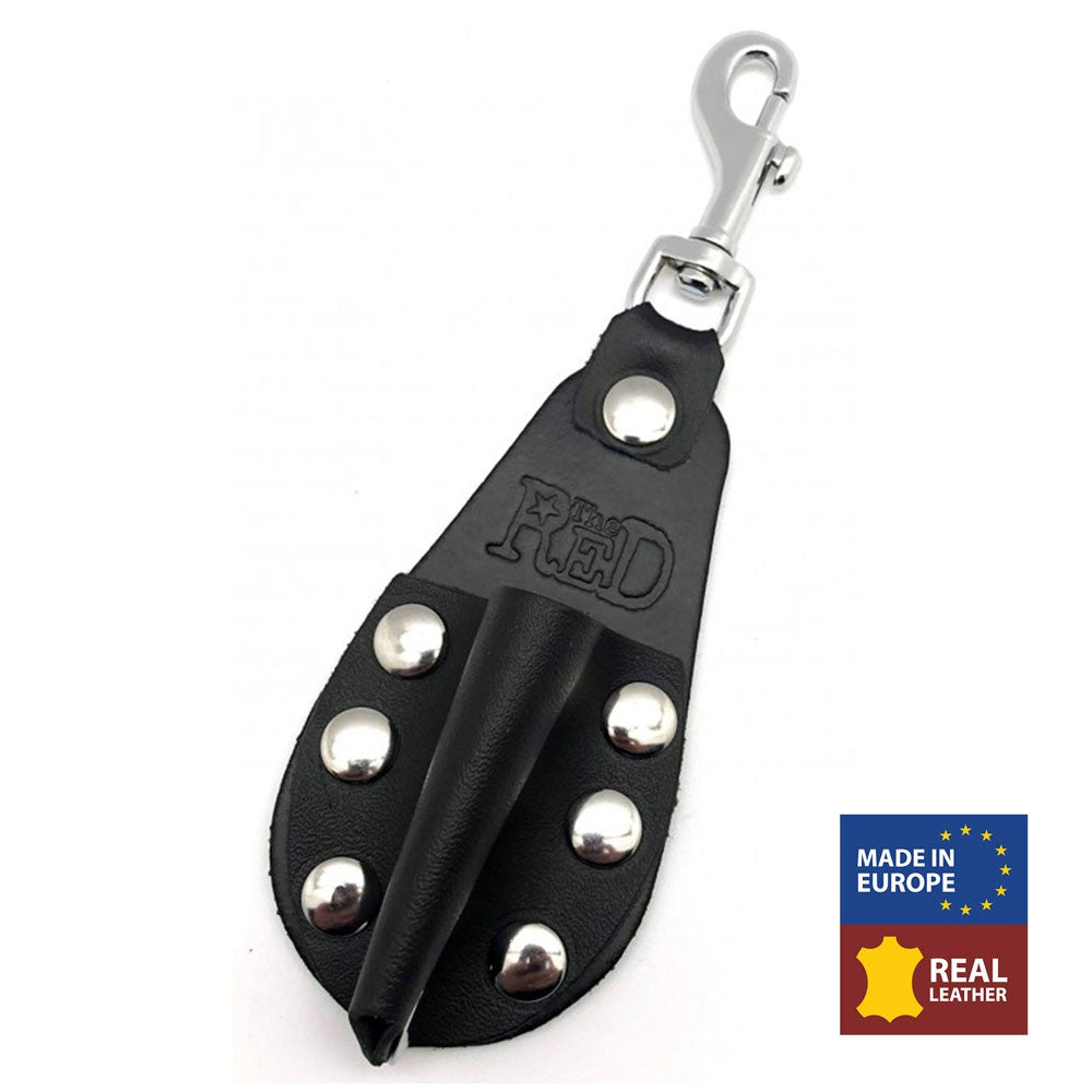 Aroma Glass Holder - Leather - Red Elegant Design