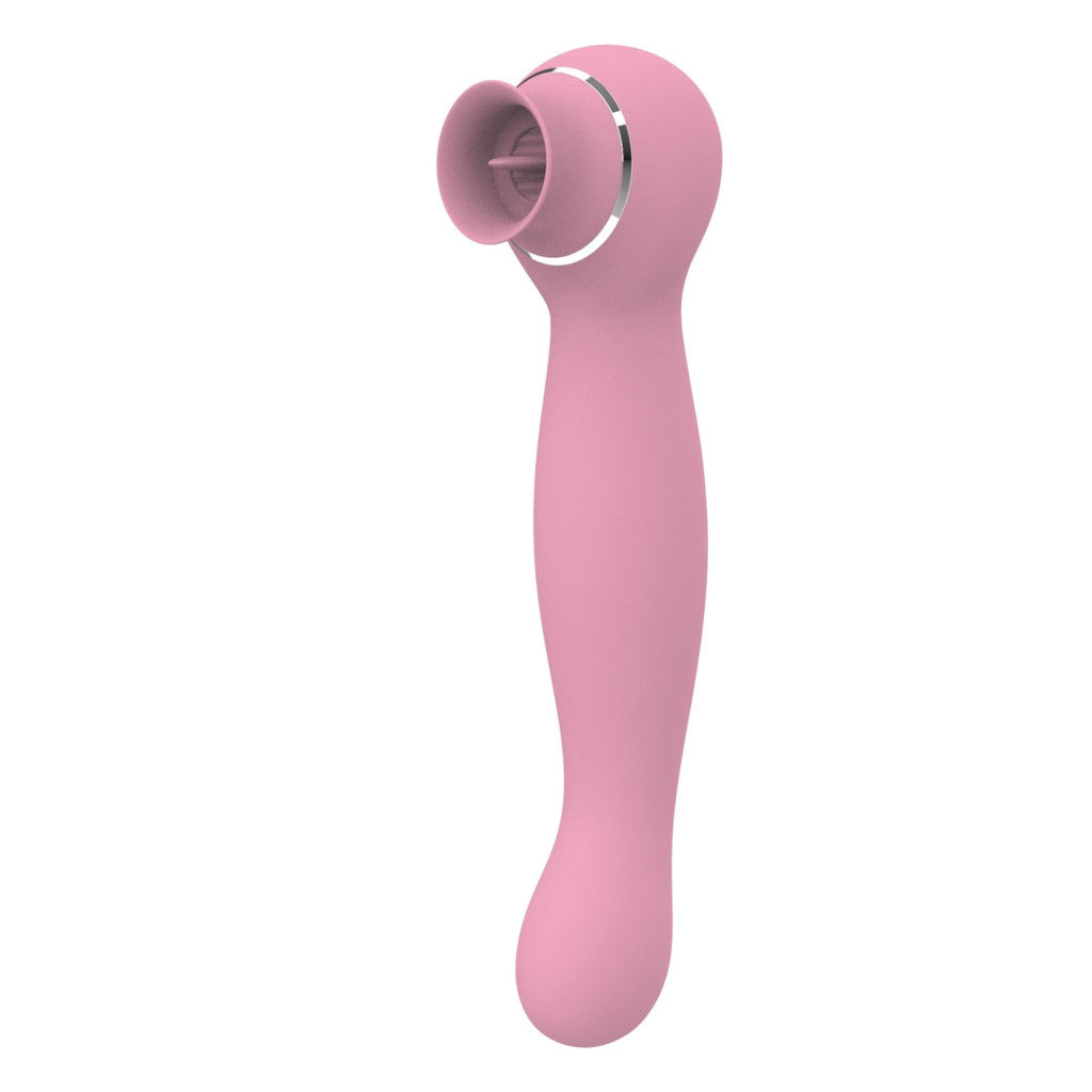 Vibrator Vibrating Suction Function Usb Charging Black Silicone