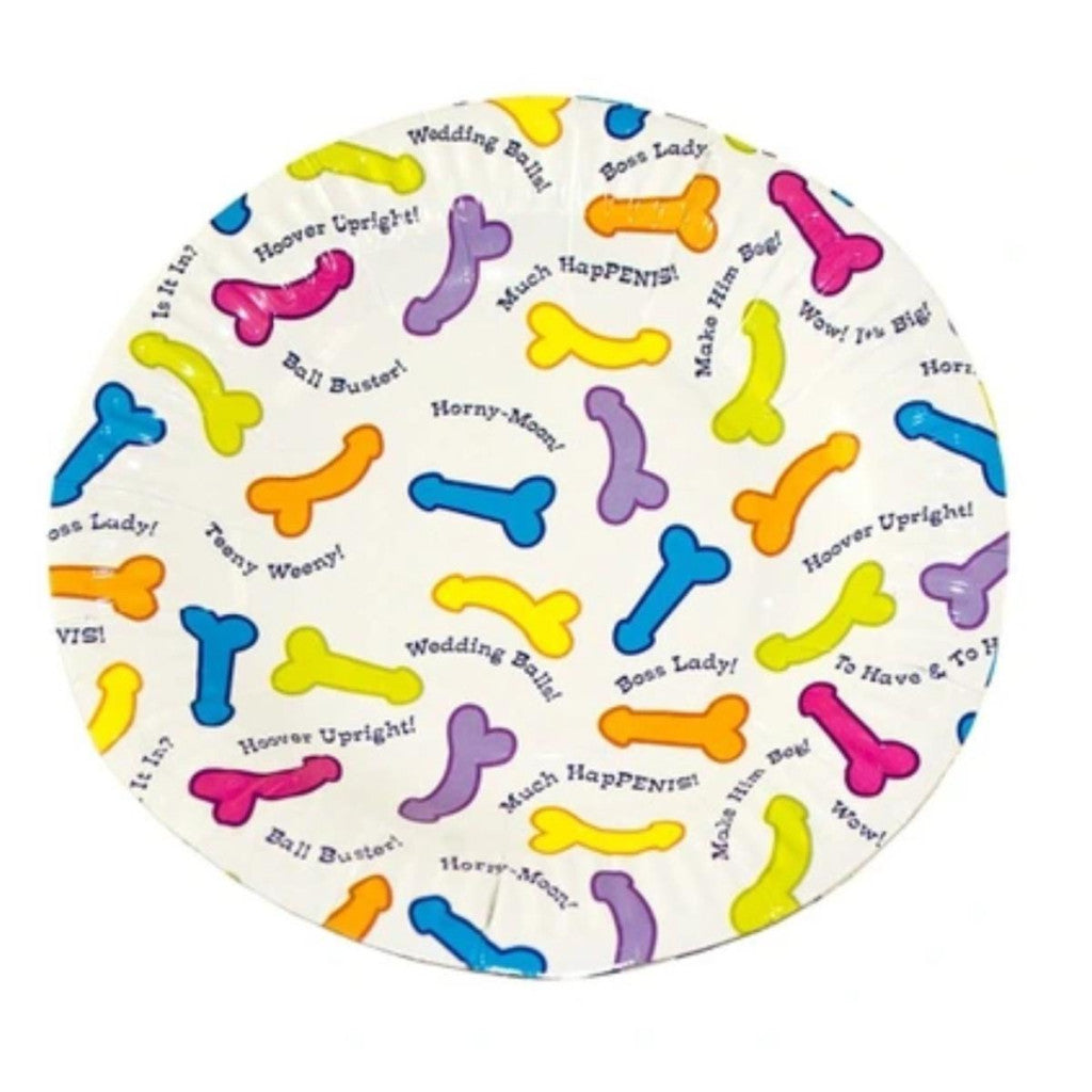 Paper Plate With 6 Penis Patterns