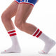 White-red Sports Socks - For Stylish Training