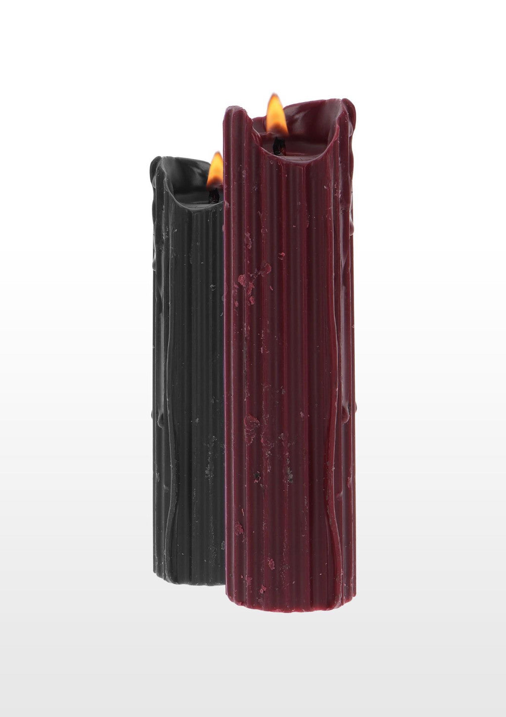 Bdsm Candle Low Temperature Black And Burgundy 2 Pieces