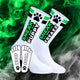 Sneakfreaxx Puppy Neon – White-green Sports Socks