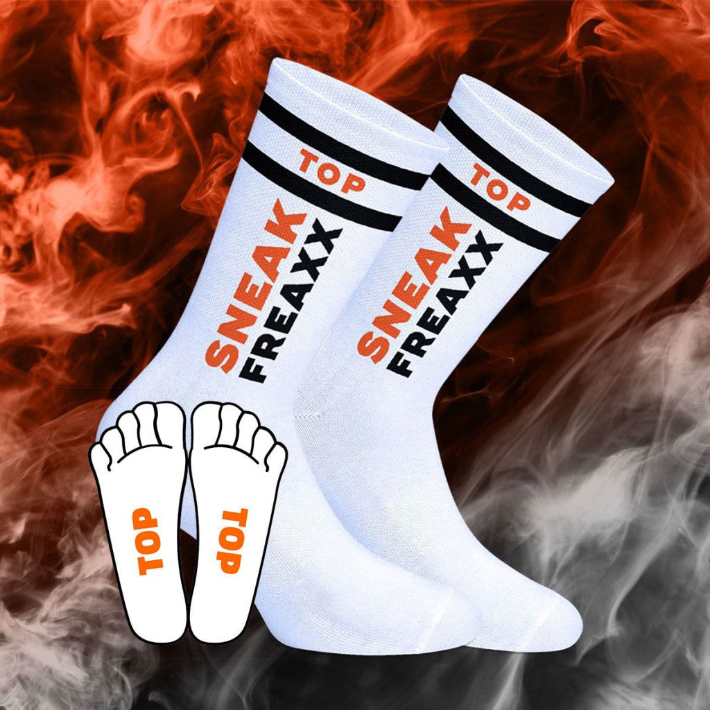 Neon Pointed Orange Socks - Vibrant Style High Comfort