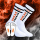 Neon Pointed Orange Socks - Vibrant Style High Comfort